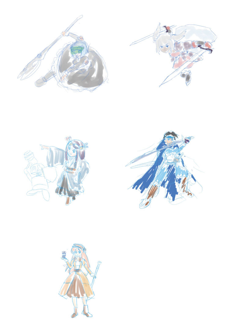 参加者さんのPCのイラスト描き始めました。